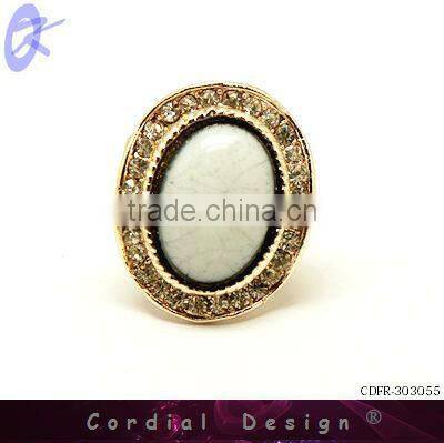 2013 newest hot sale fashion jewelry oil drip around rhinestone rings