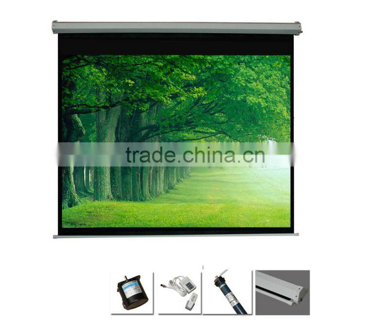 100inch 120 inch 16:9 formate Home Cinema Motorized Projector Screen/Matte White home cinema motorized projection screen