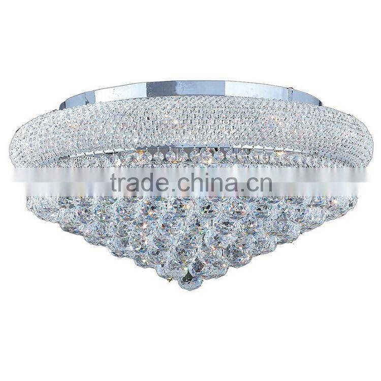 Empire 36 Light Gold Finish Crystal 48" Round Flush Mount Ceiling Light51113