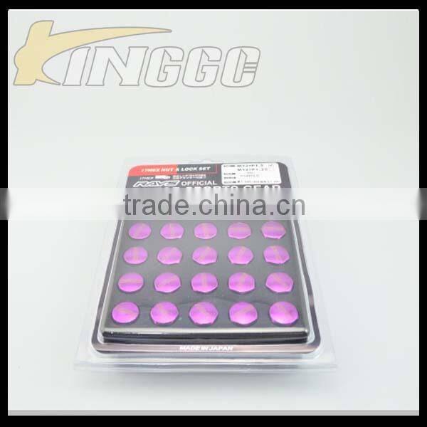 Optional Multicolor 17Hex Nut Iron Racing Lug Nuts