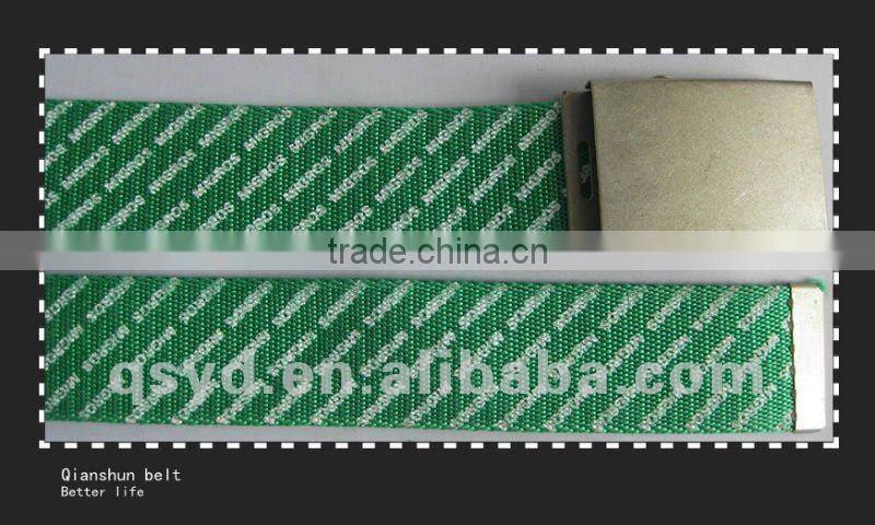White Printing High Quality Greeb PP Webbing Belt Slide Buckle