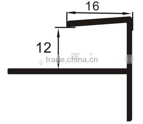 PVC floor edge trims//PVC stair nosing trim//laminate stair profile//PVC stair nosing covered with PVC wrapping