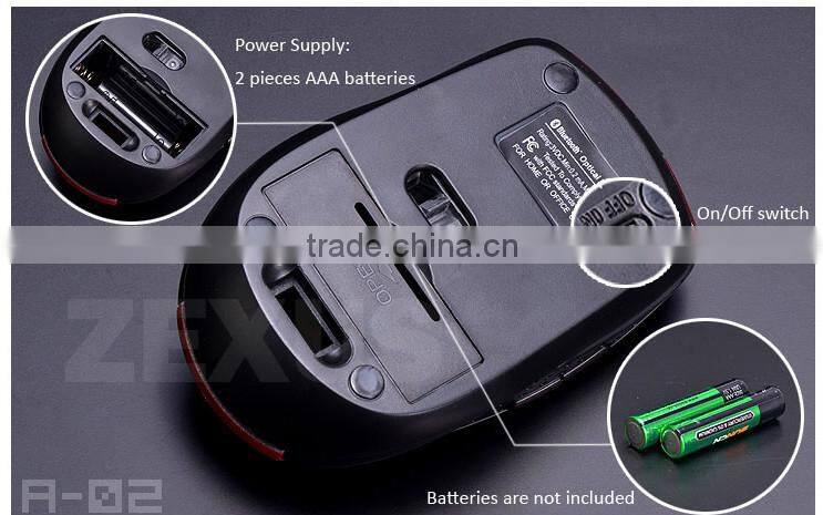 2015 Wireless Bluetooth Mouse Gaming Mouse Wireless Mice 2.4GHz Computer Mouse for Laptop Notebook Bluetooth Optical Mouse