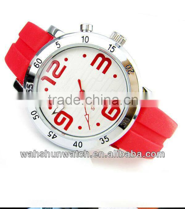 new products fashion silicon wrist band black large numbers men watches 2016