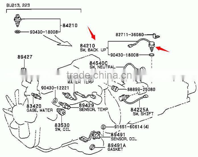 84210-60030 SWITCH ASSY BACK UP LAMP for Toyota land cruiser 80 series 1997