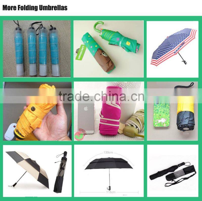 cartoon transparent 3 folding clear umbrella
