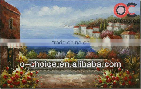 Beautiful tuscany landscape oil painting with frames