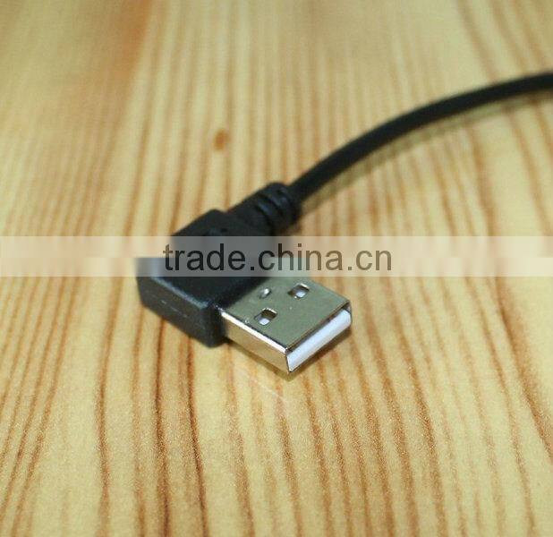 Hot selling high quality 90 degree usb male to female extension cable