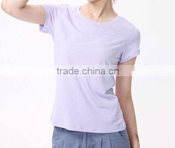 blank t-shirt for ladies use dry fit polyester material