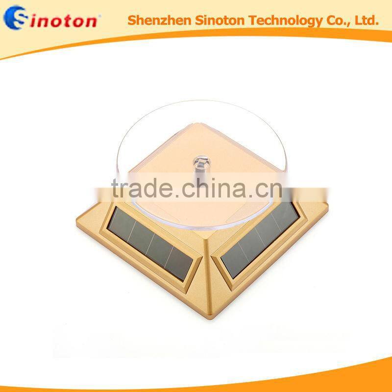 Acrylic and ABS solar power rotating display stand, solar rotating display stand for ipone/ jewelry/watch