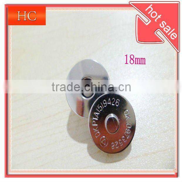 Metal 18mm Magnetic Button One Side With Rivet
