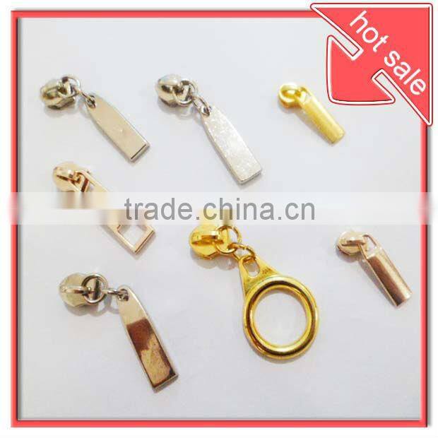 customized zipper puller slider for bag accessory, metal zipper and zipper puller
