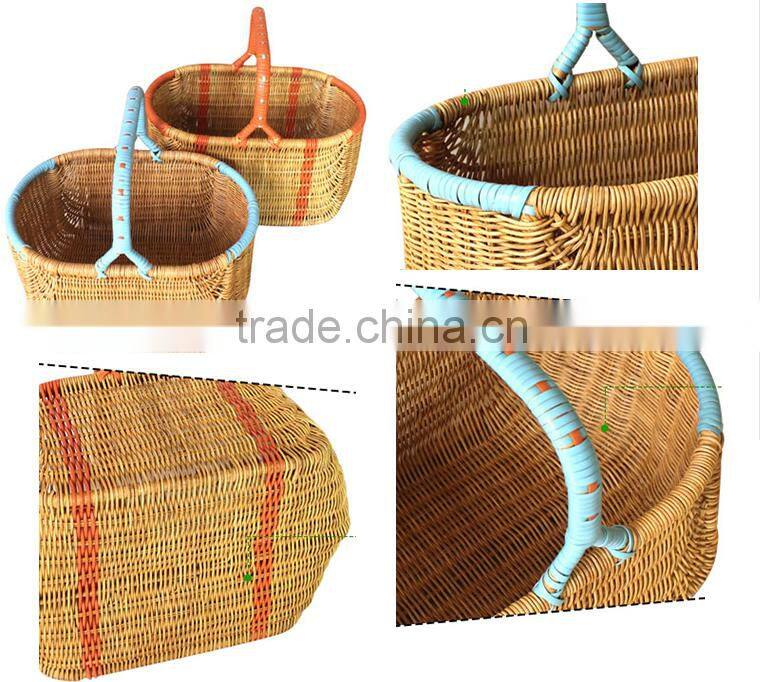 Rattan woven fruits vegetables basket