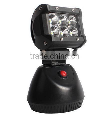 Portable LED Rechargeable Flood Light with AC/DC Car Adapter, Emergency LED Rechargeable Work Light (SR-RWM-18A,18W)Magnet Type