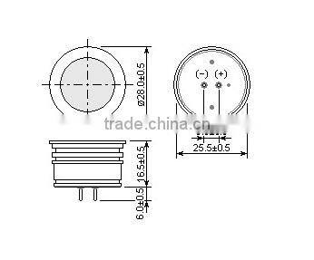 FBULS2816 200.0 KHz High frequency Receipt &Transmission ultrasonic piezoelectric transducer (FBELE)