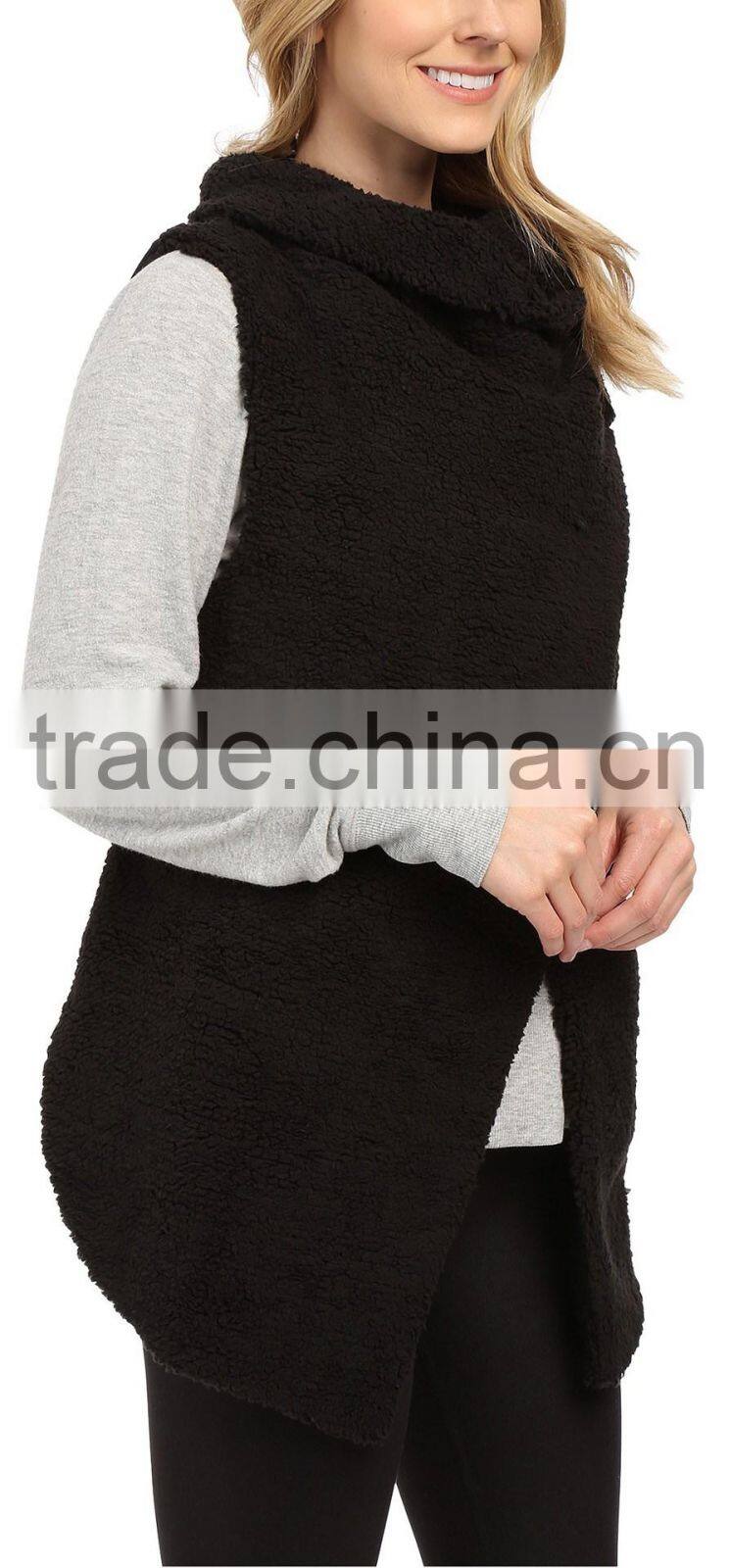 Ramax Custom Women Winter New Design Funnel Neck Fleece Vest For Sports Casual Wear