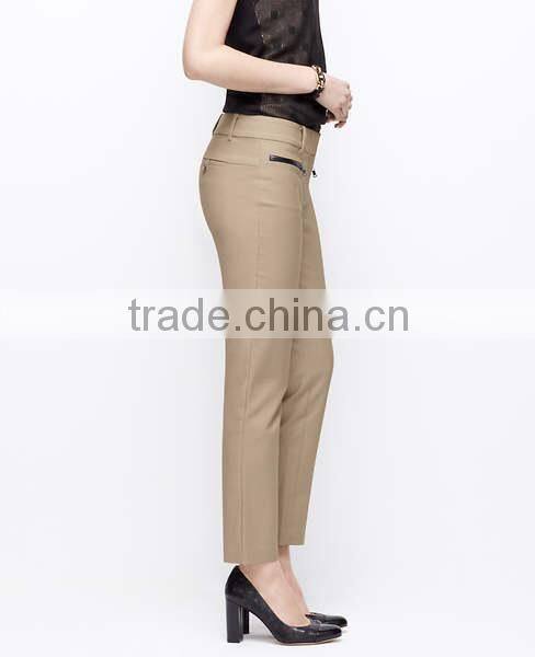 elegant comfortable luxe cotton slim ankle pant