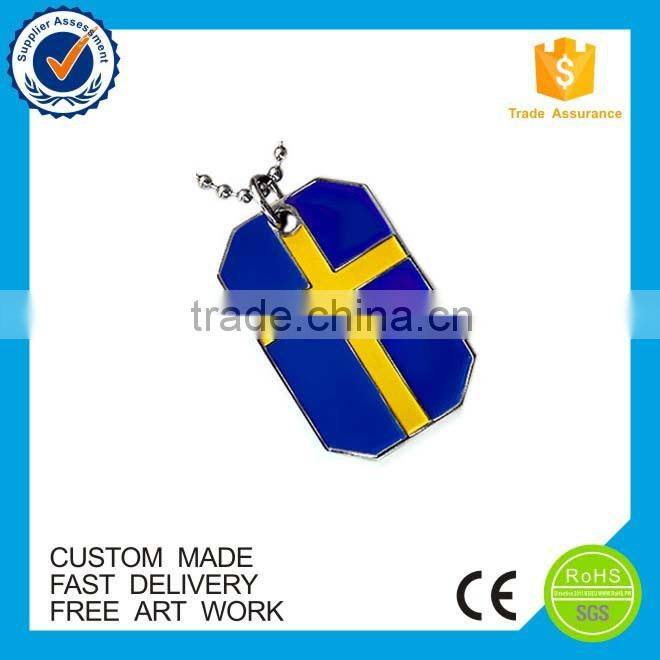 OEM eco-friendly UK flag souvenir zinc alloy metal custom dog tags
