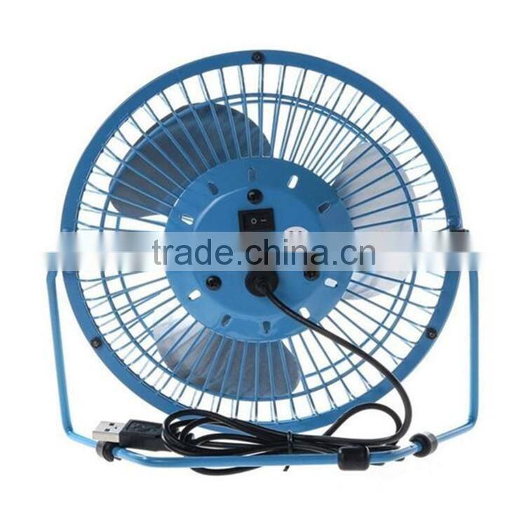 USB desk fan mini personal fan metal design with ON/OFF switch usb powered for home and office