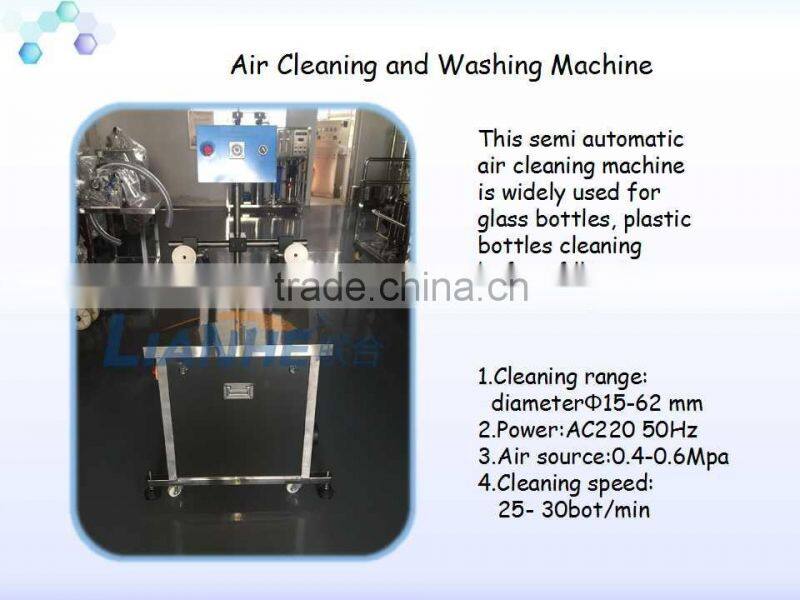 Cosmetic Pharmaceutical Medical Glass Plastic Bottle Air Cleaning Machine