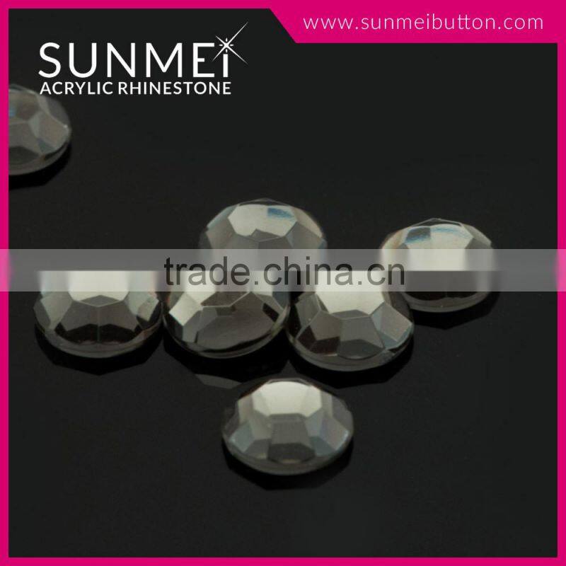 In Stock Items Round Shape Flat Back Acrylic Rhinestones for Nail Art