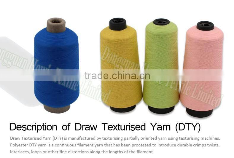DRAW TEXTURED YARN 100% POLYESTER DTY YARN 150d