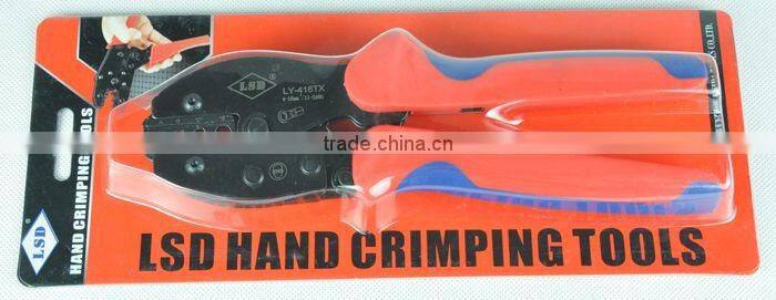 carbon steel crimping tools LY-416TX ratchet crimping plier for 4-16mm2 11-5AWG non-insulated terminals LSD brand crimp tool
