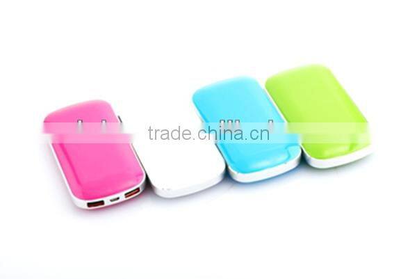 Shenzhen factory Private power banks, 4400MAH-5200MAh Customize capacity mobile charger Pink color portable power bank for Lady
