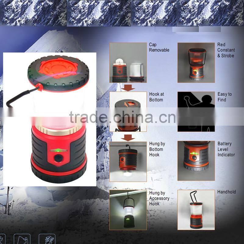 Rechargeable portable LED torch flashlight lantern with USB charging port