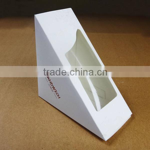 cheap price good quality Triangle Paper Sandwich Box with PP Window