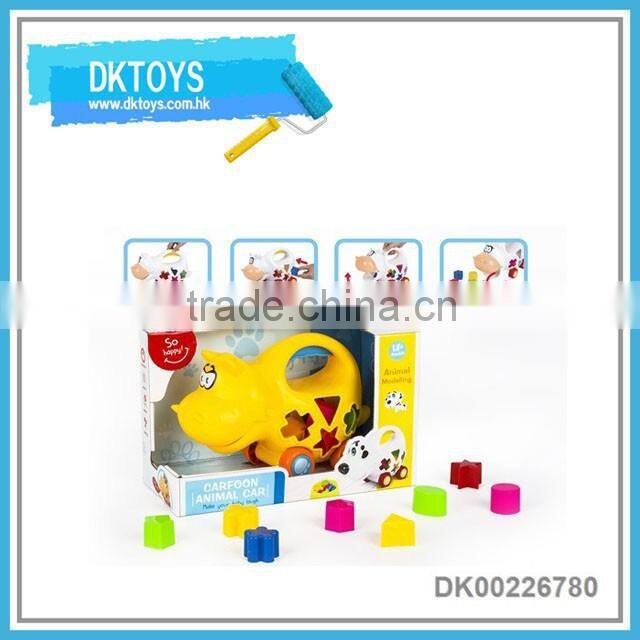 Educational animal building block car