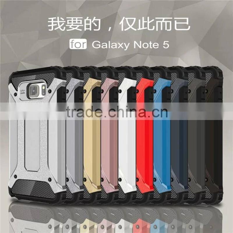 Hybrid Armor Style Dual Layer Rugged TPU+PC Case cover for Samsung note 5, for Samsung Note 5 Combo Case