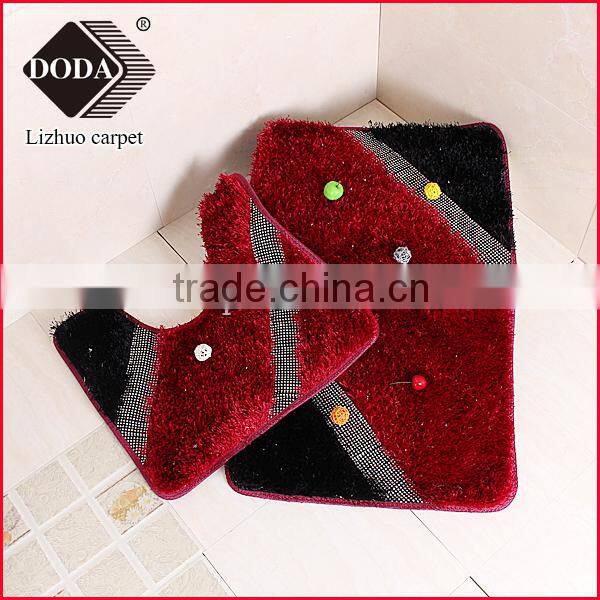 Long pile shagy polyester bathroom promotional gift mat