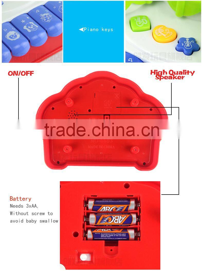 NO-6603 Kid toy musical instrument toy piano&drum ,piano toys , drum toys with light