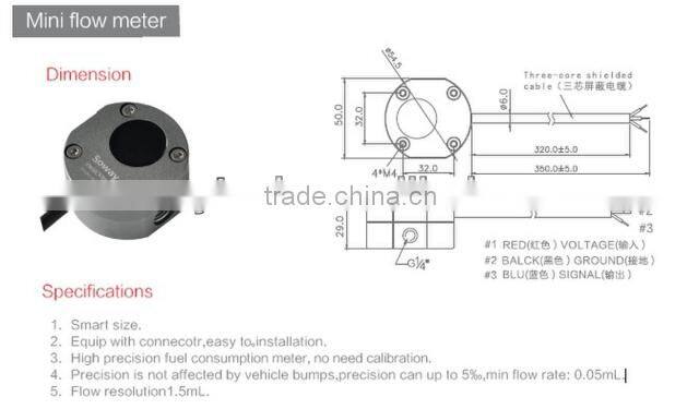 Fuel dispenser/acid liquid flow meter
