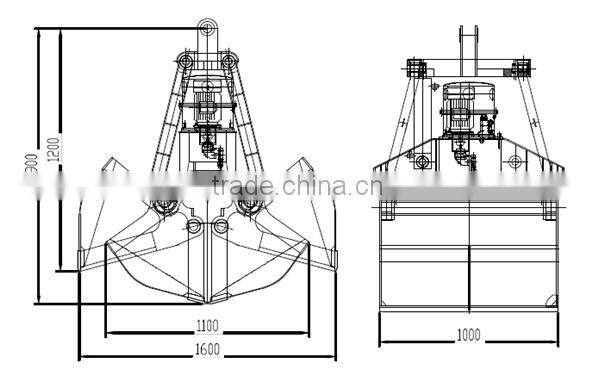 Industrial Grab Bucket Crane with Wireless Radio Remote Control