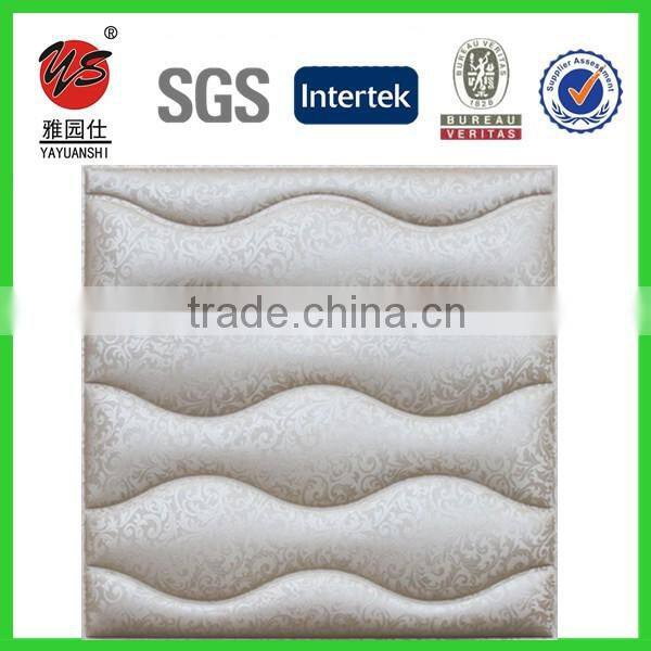 2016 400*400mm 3D leather wall panel decorative 3d PU leather covering wall panel ceiling panels