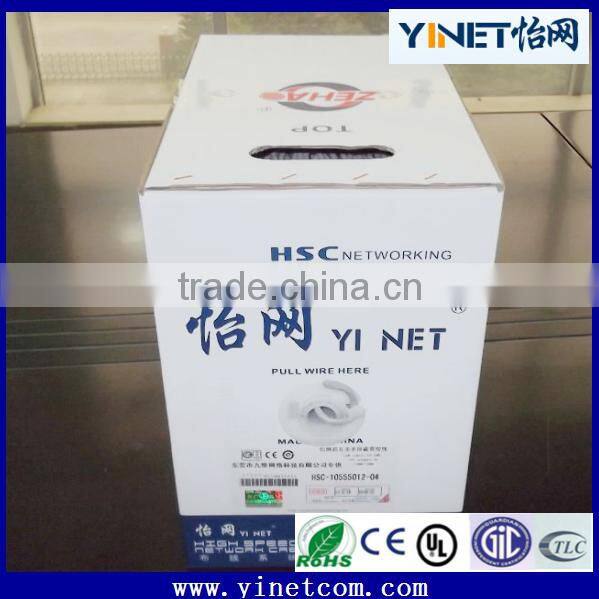 Pass fluke test 4pairs UTP CAT6 Lan Network cable for network application 305m