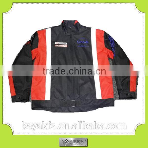 custom embroidery F1 racing man jacket for winter
