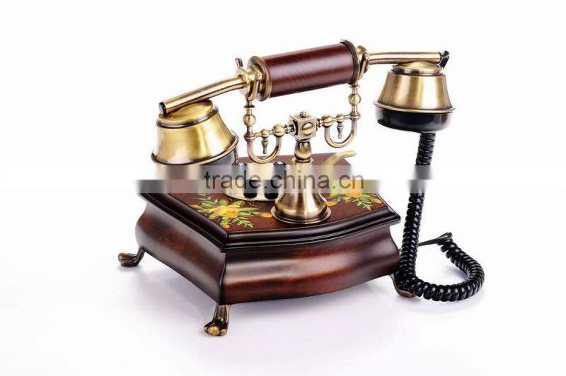 Home Wood Vintage Corded Telephones, Antique Decorative Telephone, China Antique Telephone