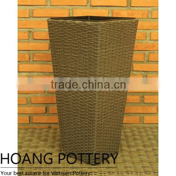 High Quality Long Wicker Flower Planter Wholesale