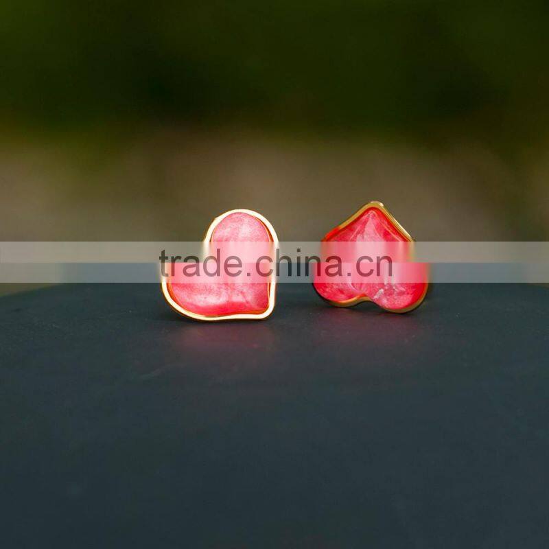 latest design enamel pink fancy earrings for party girls