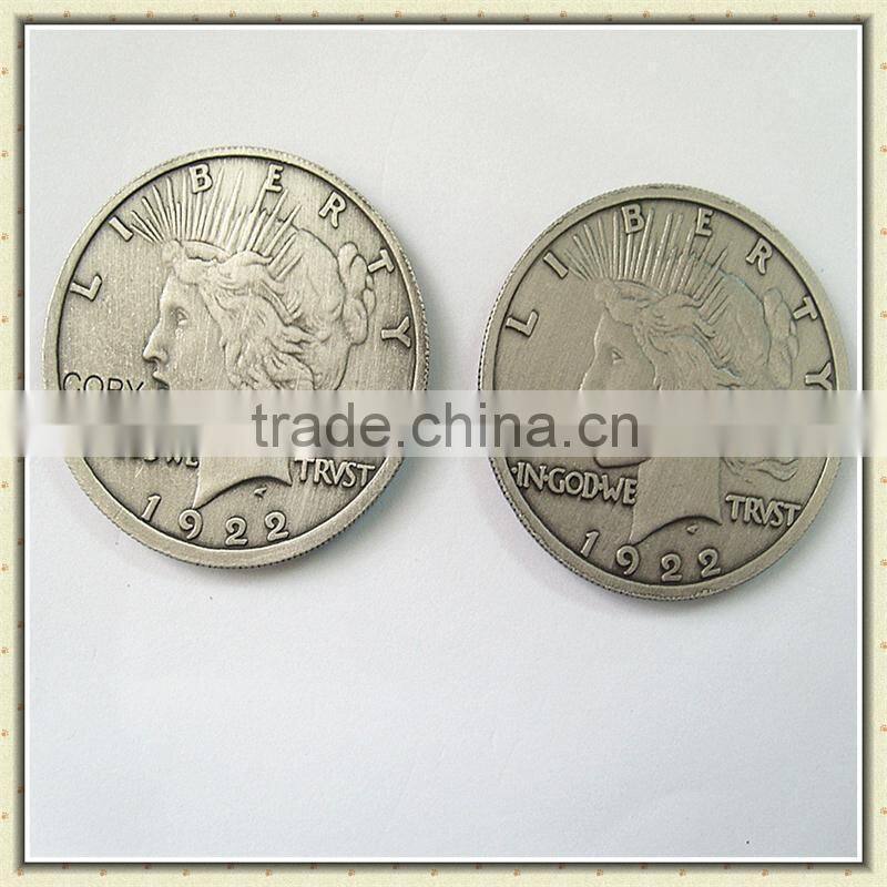 Metal custom grey color old coin
