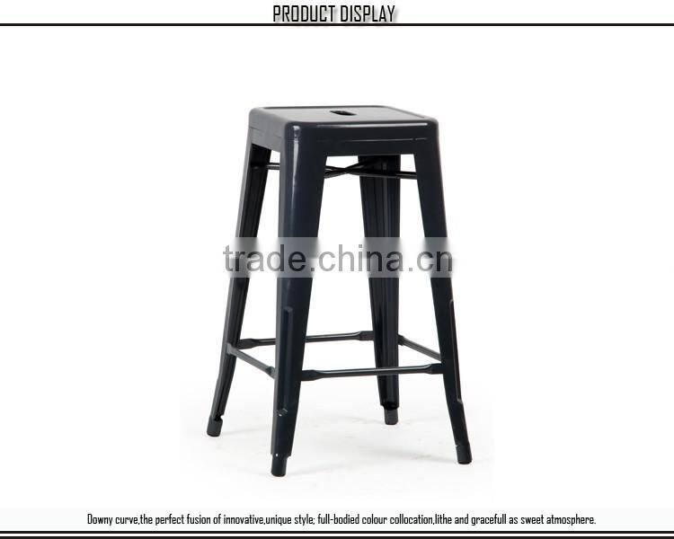 Colorful full metal chair Cafe bar chair