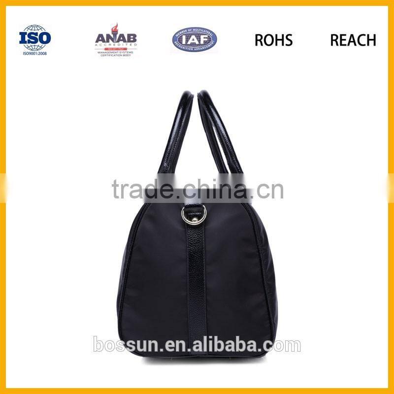 Fashion High End Travel Bag Style Durable Canvas PU decoration Weekend Bag