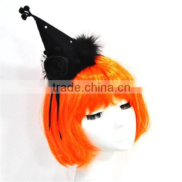 PURPLE WITCH HAT HEADBAND AS HAIR DECOR FOR CARNIVAL PARTY EVENT