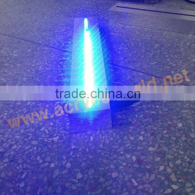 Black acrylic Material led edge lit sign base with RGB led lights
