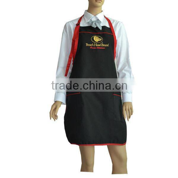 Two pockets Adjustable Neck kitchen cleaning apron uniform