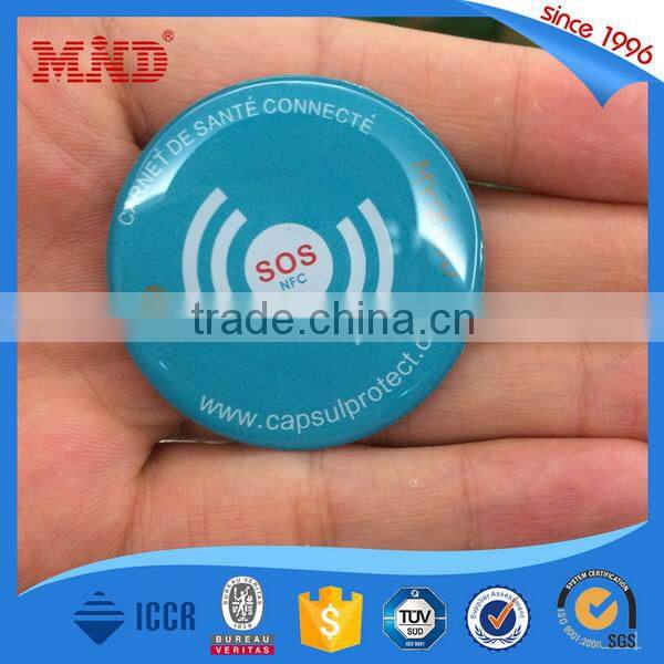 MDE169 practical Ntag216 pvc Epoxy NFC Tag with 3M adhensive tape