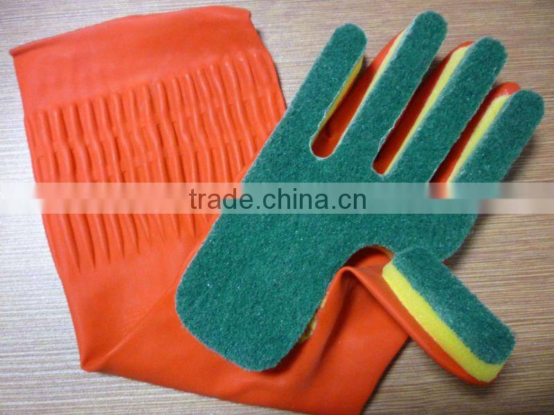 CE Approved PV Cleaning Foam Kitchen Polyester Single Layer Spong Glove